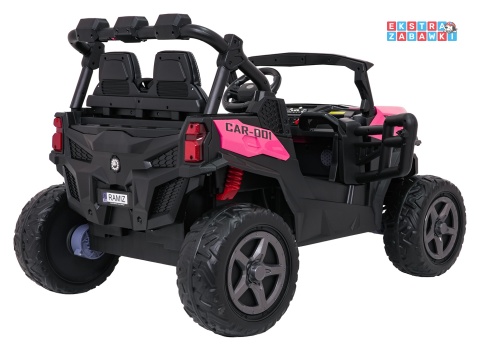 Buggy Observer na akumulator - różowy, 4x200W 24V/7Ah, EVA, LED, ekoskóra, pilot, Bluetooth [BBH-037]