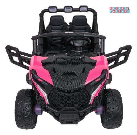 Buggy Observer na akumulator - różowy, 4x200W 24V/7Ah, EVA, LED, ekoskóra, pilot, Bluetooth [BBH-037]