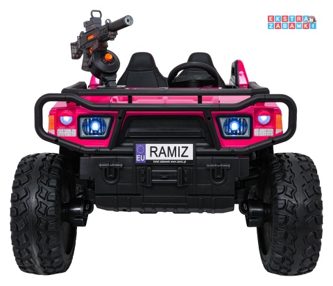 Buggy Prospector 4x4 STRONG na akumulator - różowy, 4x4 2x300W 2x45W 24V/14Ah, pilot, EVA, LED, wolny start, BT [SX1930.STRONG]