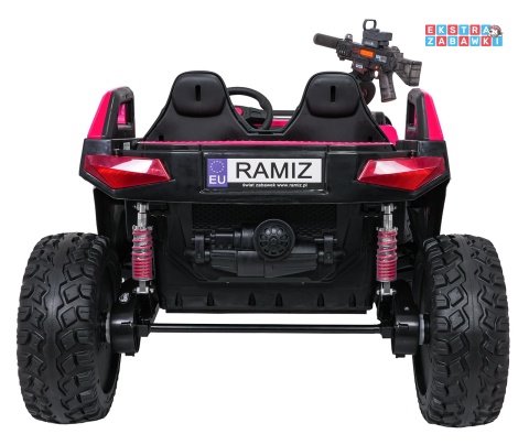 Buggy Prospector 4x4 STRONG na akumulator - różowy, 4x4 2x300W 2x45W 24V/14Ah, pilot, EVA, LED, wolny start, BT [SX1930.STRONG]