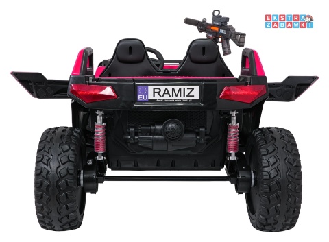 Buggy Prospector 4x4 STRONG na akumulator - różowy, 4x4 2x300W 2x45W 24V/14Ah, pilot, EVA, LED, wolny start, BT [SX1930.STRONG]