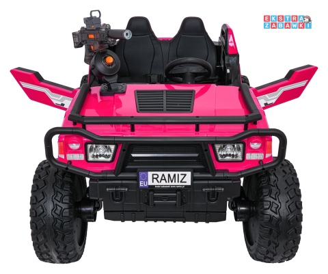 Buggy Prospector 4x4 STRONG na akumulator - różowy, 4x4 2x300W 2x45W 24V/14Ah, pilot, EVA, LED, wolny start, BT [SX1930.STRONG]