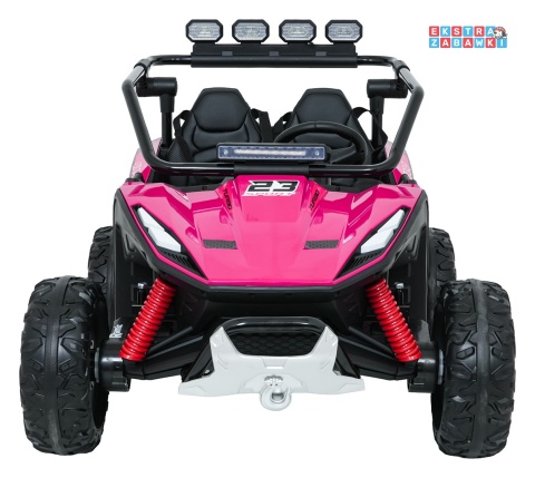 Buggy Turbo 23 na akumulator - różowy, 4x200W 24V/7Ah, pilot, dwuosobowy, EVA, LED, ekoskóra, pas [DM-109]