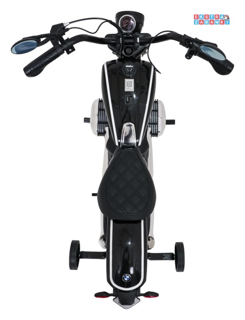 Motor BMW R18 na akumulator - czarny, 200W 24V/7Ah, silnik bezszczotkowy, koła pompowane, kółka boczne, ekoksóra, BT [SX8628]