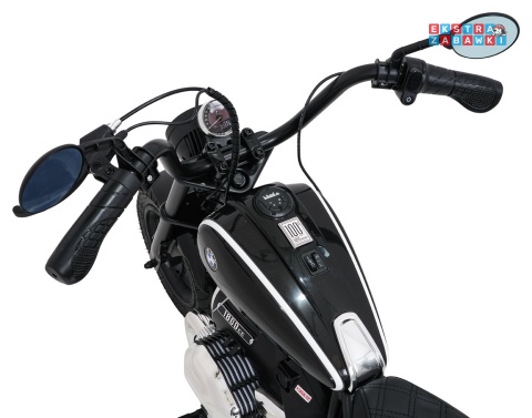 Motor BMW R18 na akumulator - czarny, 200W 24V/7Ah, silnik bezszczotkowy, koła pompowane, kółka boczne, ekoksóra, BT [SX8628]