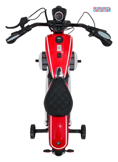 Motor BMW R18 na akumulator - czerwony, 200W 24V/7Ah, silnik bezszczotkowy, koła pompowane, kółka boczne, ekoksóra, BT [SX8628]