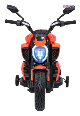 Motor Ducati Diavel x Bentley na akumulator - pomarańczowy, 2x35W 12V/7Ah, EVA, wolny start, boczne kółka, do 30 kg [XMX-656]