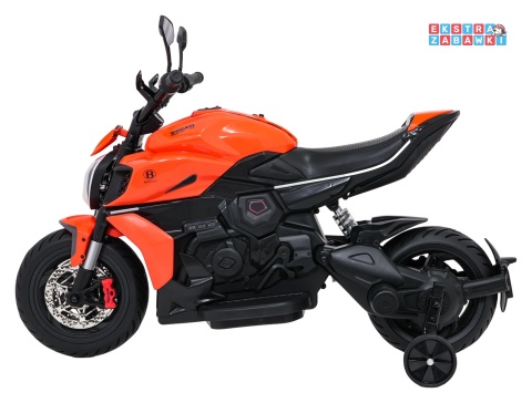 Motor Ducati Diavel x Bentley na akumulator - pomarańczowy, 2x35W 12V/7Ah, EVA, wolny start, boczne kółka, do 30 kg [XMX-656]