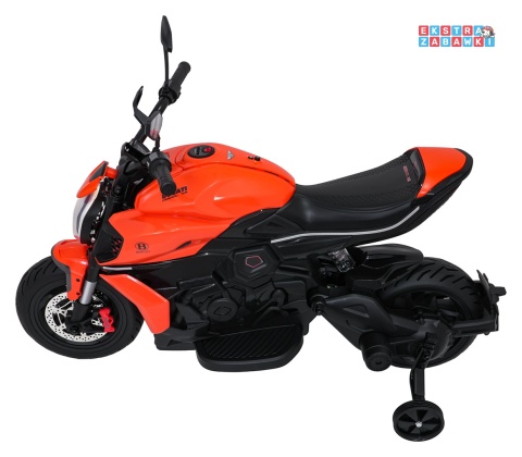 Motor Ducati Diavel x Bentley na akumulator - pomarańczowy, 2x35W 12V/7Ah, EVA, wolny start, boczne kółka, do 30 kg [XMX-656]