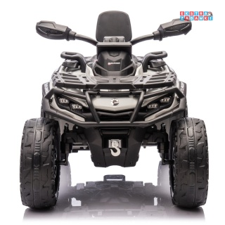 Quad Can Am Outlander CA005 na akumulator - szary, 4x200W 24V/7Ah, do 8 km/h, EVA, ekoskóra, LED, pane muzyczny z BT [25029]
