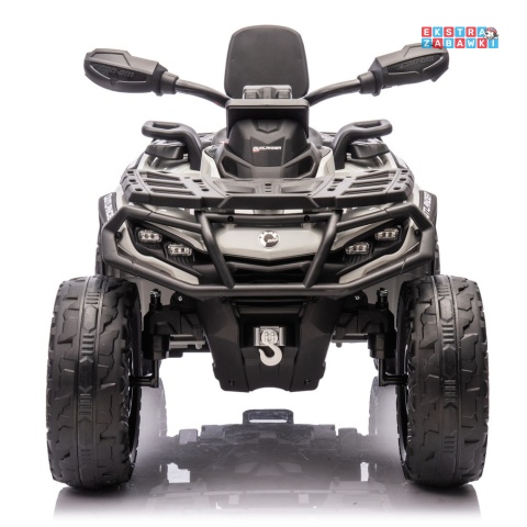 Quad Can Am Outlander CA005 na akumulator - szary, 4x200W 24V/7Ah, do 8 km/h, EVA, ekoskóra, LED, pane muzyczny z BT [25029]