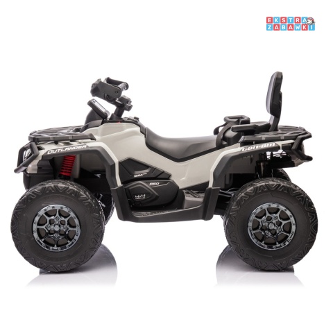 Quad Can Am Outlander CA005 na akumulator - szary, 4x200W 24V/7Ah, do 8 km/h, EVA, ekoskóra, LED, pane muzyczny z BT [25029]