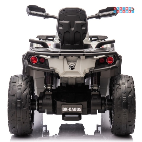 Quad Can Am Outlander CA005 na akumulator - szary, 4x200W 24V/7Ah, do 8 km/h, EVA, ekoskóra, LED, pane muzyczny z BT [25029]