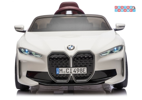 BMW i4 JE1009 na akumulator - biały, 4x45W 12V/7Ah, pilot, EVA, ekoskóra, pas, LED, BT [29010]