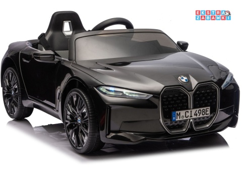 BMW i4 JE1009 na akumulator - czarny, 4x45W 12V/7Ah, pilot, EVA, ekoskóra, pas, LED, BT [29011]