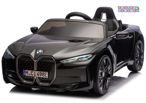 BMW i4 JE1009 na akumulator - czarny, 4x45W 12V/7Ah, pilot, EVA, ekoskóra, pas, LED, BT [29011]