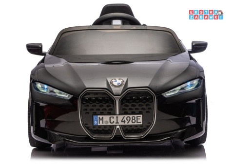 BMW i4 JE1009 na akumulator - czarny, 4x45W 12V/7Ah, pilot, EVA, ekoskóra, pas, LED, BT [29011]