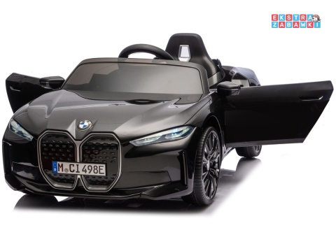 BMW i4 JE1009 na akumulator - czarny, 4x45W 12V/7Ah, pilot, EVA, ekoskóra, pas, LED, BT [29011]