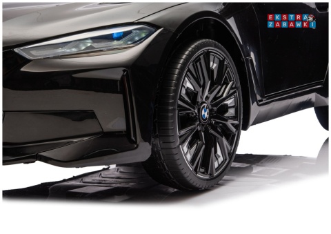 BMW i4 JE1009 na akumulator - czarny, 4x45W 12V/7Ah, pilot, EVA, ekoskóra, pas, LED, BT [29011]