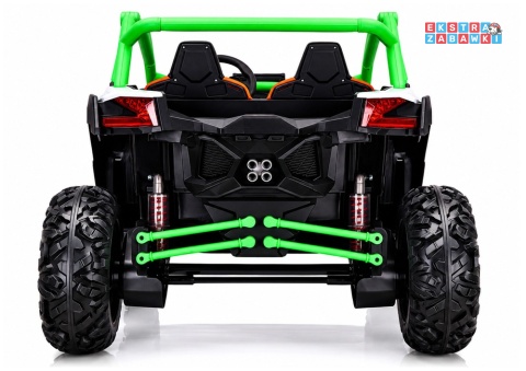 Buggy KKL-808 na akumulator - zielony, 4x75W 24V/7Ah, pilot, dwuosobowy, LED, EVA, panel muzyczny z BT [31713]