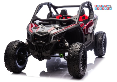 Buggy Maverick CAN-AM Turbo DK-CA001 - czerwony lakierowany, 4x200W 24V/14Ah, pilot, pompowane koła, panel muzyczny [31721]