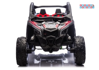 Buggy Maverick CAN-AM Turbo DK-CA001 - czerwony lakierowany, 4x200W 24V/14Ah, pilot, pompowane koła, panel muzyczny [31721]