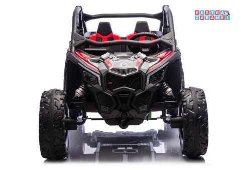 Buggy Maverick CAN-AM Turbo DK-CA001 - czerwony lakierowany, 4x200W 24V/14Ah, pilot, pompowane koła, panel muzyczny [31721]