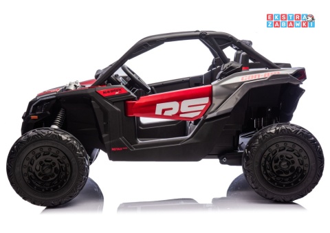 Buggy Maverick CAN-AM Turbo DK-CA001 - czerwony lakierowany, 4x200W 24V/14Ah, pilot, pompowane koła, panel muzyczny [31721]