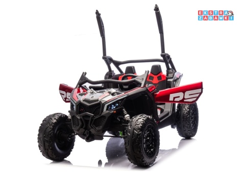 Buggy Maverick CAN-AM Turbo DK-CA001 - czerwony lakierowany, 4x200W 24V/14Ah, pilot, pompowane koła, panel muzyczny [31721]