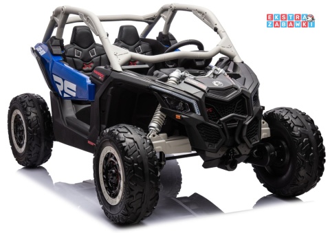 Buggy Maverick CAN-AM Turbo DK-CA001 - niebieski lakierowany, 4x200W 24V/14Ah, pilot, pompowane koła, panel muzyczny [31720]