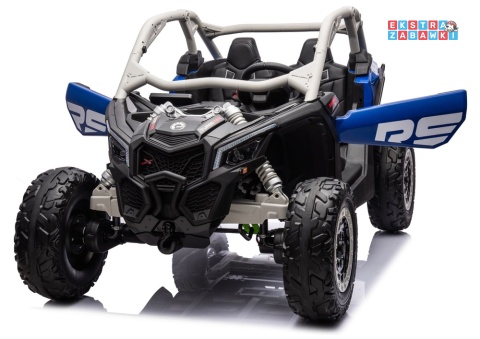 Buggy Maverick CAN-AM Turbo DK-CA001 - niebieski lakierowany, 4x200W 24V/14Ah, pilot, pompowane koła, panel muzyczny [31720]