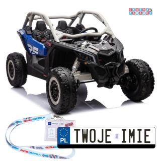 Buggy Maverick CAN-AM Turbo DK-CA001 - niebieski lakierowany, 4x200W 24V/14Ah, pilot, pompowane koła, panel muzyczny [31720]