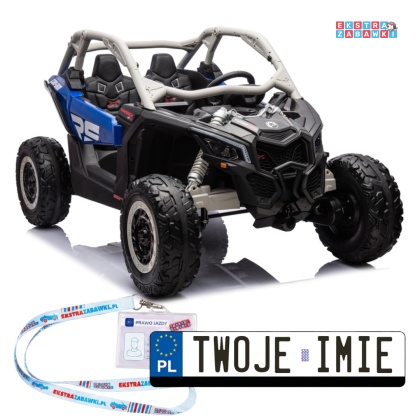 Buggy Maverick CAN-AM Turbo DK-CA001 - niebieski lakierowany, 4x200W 24V/14Ah, pilot, pompowane koła, panel muzyczny [31720]
