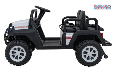 Champion buggy na akumulator dwuosobowy - biały, 2x200W 24V/9Ah, pilot, ekoskóra, EVA [XMX-650C]