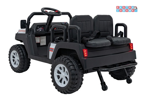 Champion buggy na akumulator dwuosobowy - biały, 2x200W 24V/9Ah, pilot, ekoskóra, EVA [XMX-650C]