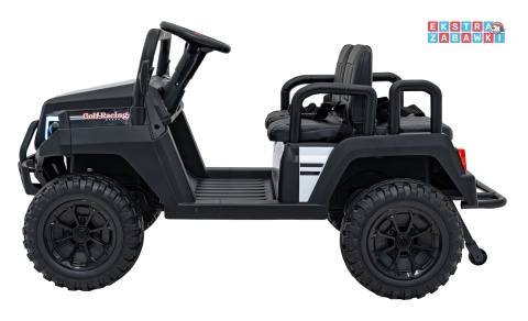 Champion buggy na akumulator dwuosobowy - czarny, 2x200W 24V/9Ah, pilot, ekoskóra, EVA [XMX-650C]
