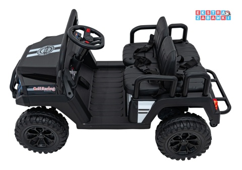 Champion buggy na akumulator dwuosobowy - czarny, 2x200W 24V/9Ah, pilot, ekoskóra, EVA [XMX-650C]