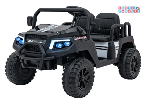 Champion buggy na akumulator dwuosobowy - czarny, 2x200W 24V/9Ah, pilot, ekoskóra, EVA [XMX-650C]