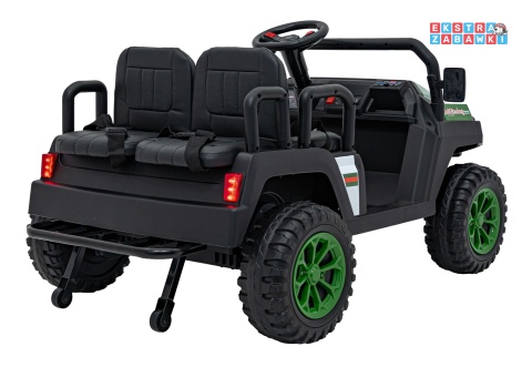 Champion buggy na akumulator dwuosobowy - zielony, 2x200W 24V/9Ah, pilot, ekoskóra, EVA [XMX-650C]