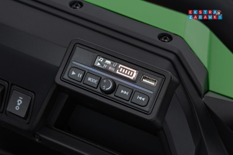 Champion buggy na akumulator dwuosobowy - zielony, 2x200W 24V/9Ah, pilot, ekoskóra, EVA [XMX-650C]