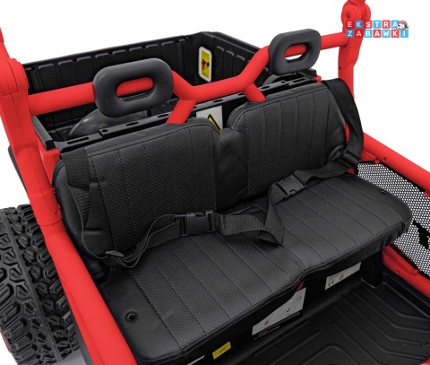 HC-307 Pojazd Farmer Truck UTV Racing na akumulator 4x4 - czerwony, 4x75W 24V/7Ah, ekoskóra, EVA, USB, Pasy, LED [HC-307]