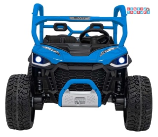 HC-307 Pojazd Farmer Truck UTV Racing na akumulator 4x4 - niebieski, 4x75W 24V/7Ah, ekoskóra, EVA, USB, Pasy, LED [HC-307]