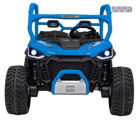 HC-307 Pojazd Farmer Truck UTV Racing na akumulator 4x4 - niebieski, 4x75W 24V/7Ah, ekoskóra, EVA, USB, Pasy, LED [HC-307]