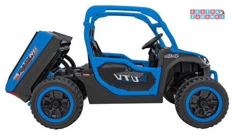 HC-307 Pojazd Farmer Truck UTV Racing na akumulator 4x4 - niebieski, 4x75W 24V/7Ah, ekoskóra, EVA, USB, Pasy, LED [HC-307]