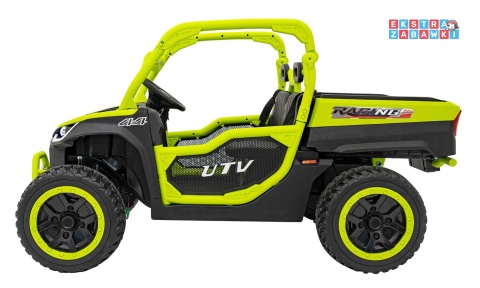 HC-307 Pojazd Farmer Truck UTV Racing na akumulator 4x4 - zielony, 4x75W 24V/7Ah, ekoskóra, EVA, USB, Pasy, LED [HC-307]