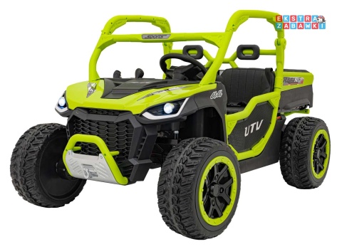 HC-307 Pojazd Farmer Truck UTV Racing na akumulator 4x4 - zielony, 4x75W 24V/7Ah, ekoskóra, EVA, USB, Pasy, LED [HC-307]