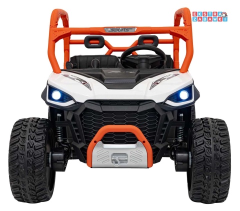 HC-307 Pojazd Farmer Truck UTV Racing na akumulator 4x4 - biały, 4x75W 24V/7Ah, ekoskóra, EVA, USB, Pasy, LED [HC-307]