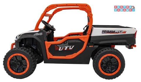 HC-307 Pojazd Farmer Truck UTV Racing na akumulator 4x4 - biały, 4x75W 24V/7Ah, ekoskóra, EVA, USB, Pasy, LED [HC-307]