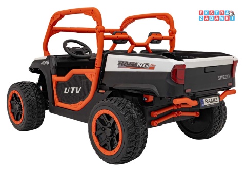 HC-307 Pojazd Farmer Truck UTV Racing na akumulator 4x4 - biały, 4x75W 24V/7Ah, ekoskóra, EVA, USB, Pasy, LED [HC-307]