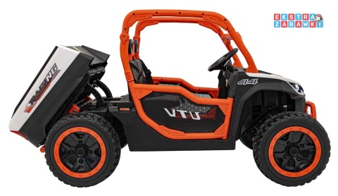 HC-307 Pojazd Farmer Truck UTV Racing na akumulator 4x4 - biały, 4x75W 24V/7Ah, ekoskóra, EVA, USB, Pasy, LED [HC-307]